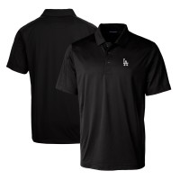 Los Angeles Dodgers Cutter & Buck Black Prospect Textured Stretch Polo