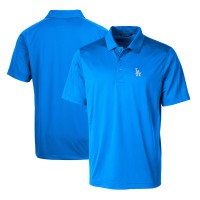 Los Angeles Dodgers Cutter & Buck Blue Prospect Textured Stretch Polo