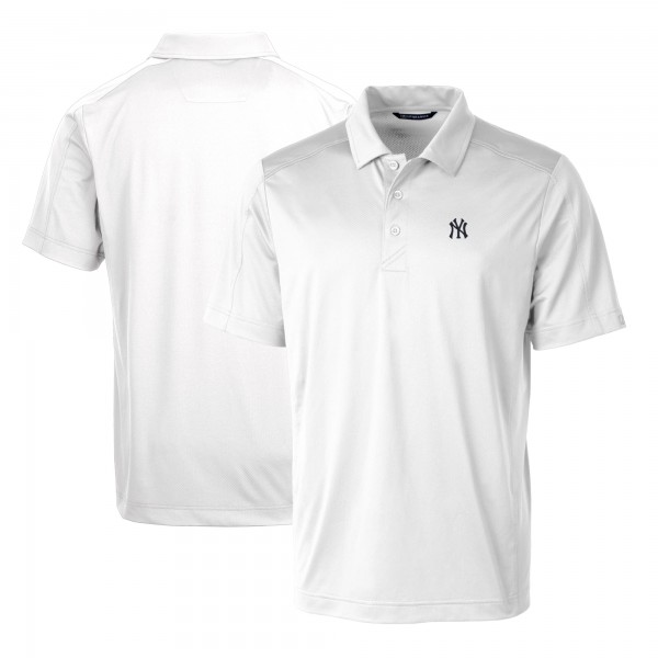 New York Yankees Cutter & Buck White Prospect Textured Stretch Polo