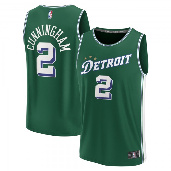 Игровая форма  Cade Cunningham Detroit Pistons Youth 2022/23 Fastbreak - City Edition - Green