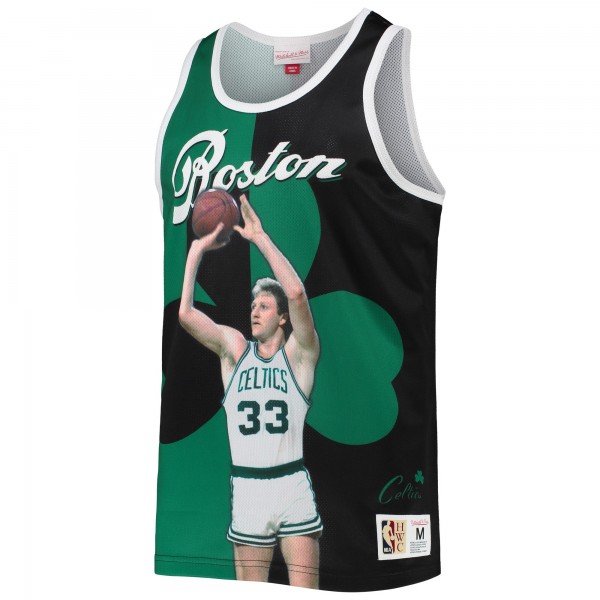 Майка Larry Bird Boston Celtics Mitchell & Ness Sublimated Player - Kelly Green/Black