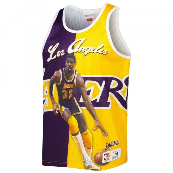 Майка Magic Johnson Los Angeles Lakers Mitchell & Ness Sublimated Player - Purple/Gold