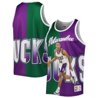 Майка Ray Allen Milwaukee Bucks Mitchell & Ness Sublimated Player - Hunter Green/Purple