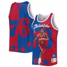 Allen Iverson Philadelphia 76ers Mitchell & Ness Sublimated Player Tank Top - Royal/Red
