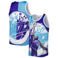 Майка Karl Malone Utah Jazz Mitchell & Ness Sublimated Player - Purple/Turquoise
