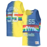 Майка Dikembe Mutombo Denver Nuggets Mitchell & Ness Hardwood Classics Tie-Dye - Gold/Royal