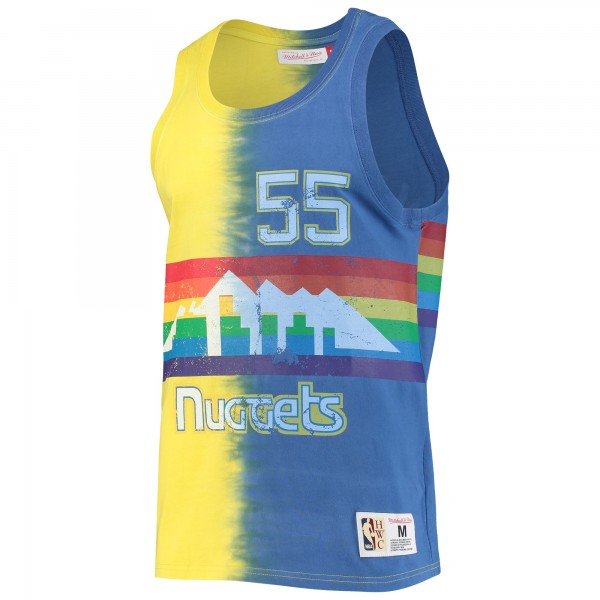 Майка Dikembe Mutombo Denver Nuggets Mitchell & Ness Hardwood Classics Tie-Dye - Gold/Royal