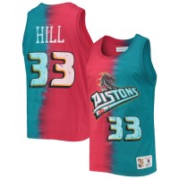 Майка Grant Hill Detroit Pistons Mitchell & Ness Hardwood Classics Tie-Dye - Red/Teal