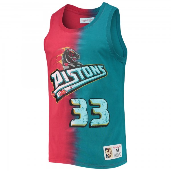 Майка Grant Hill Detroit Pistons Mitchell & Ness Hardwood Classics Tie-Dye - Red/Teal