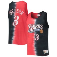 Майка Allen Iverson Philadelphia 76ers Mitchell & Ness Hardwood Classics Tie-Dye - Red/Black