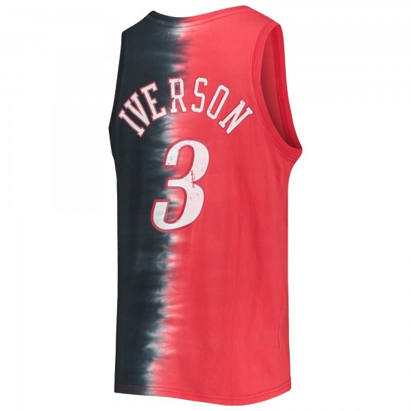 Майка Allen Iverson Philadelphia 76ers Mitchell & Ness Hardwood Classics Tie-Dye - Red/Black