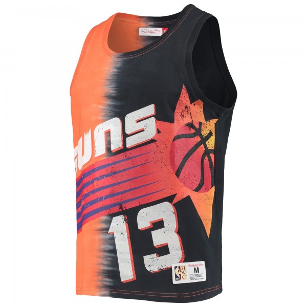 Майка Steve Nash Phoenix Suns Mitchell & Ness Hardwood Classics Tie-Dye - Orange/Black