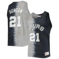 Майка Tim Duncan San Antonio Spurs Mitchell & Ness Hardwood Classics Tie-Dye - Black/Gray