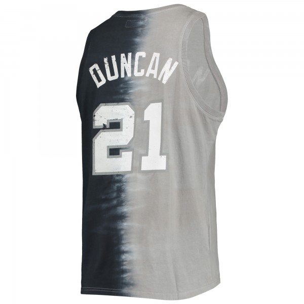 Майка Tim Duncan San Antonio Spurs Mitchell & Ness Hardwood Classics Tie-Dye - Black/Gray