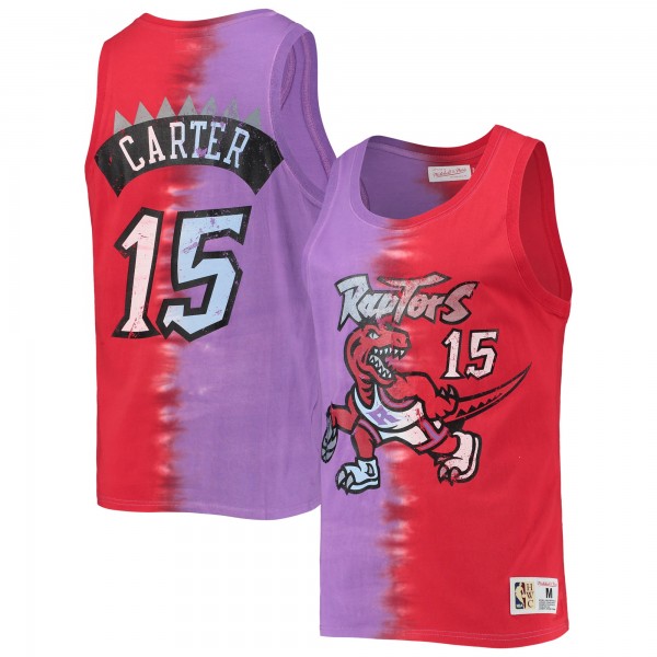 Майка Vince Carter Toronto Raptors Mitchell & Ness Hardwood Classics Tie-Dye - Purple/Red