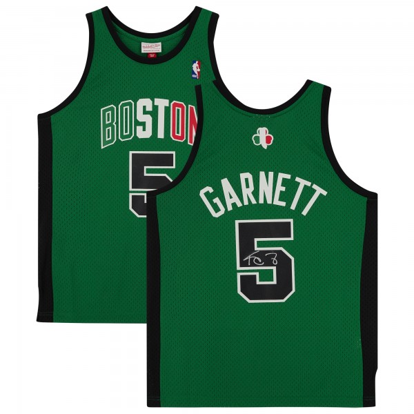 Autographed Boston Celtics Kevin Garnett Fanatics Authentic Italy Mitchell & Ness 2007-08 Replica Jersey