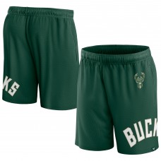 Milwaukee Bucks Free Throw Mesh Shorts - Hunter Green