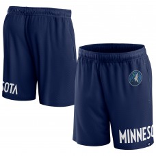 Minnesota Timberwolves Free Throw Mesh Shorts - Navy