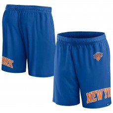 New York Knicks Free Throw Mesh Shorts - Blue