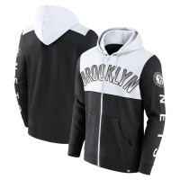 Толстовка на молнии Brooklyn Nets Skyhook Colorblock - Black/White