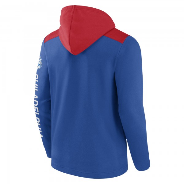 Толстовка на молнии Philadelphia 76ers Skyhook Colorblock - Royal/Red