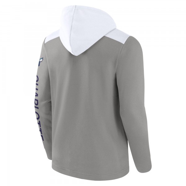 Толстовка на молнии Charlotte Hornets Skyhook Colorblock - Gray/White