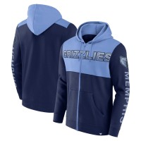 Толстовка на молнии Memphis Grizzlies Skyhook Colorblock - Navy/Light Blue