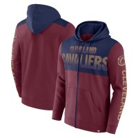 Толстовка на молнии Cleveland Cavaliers Skyhook Colorblock - Wine/Navy
