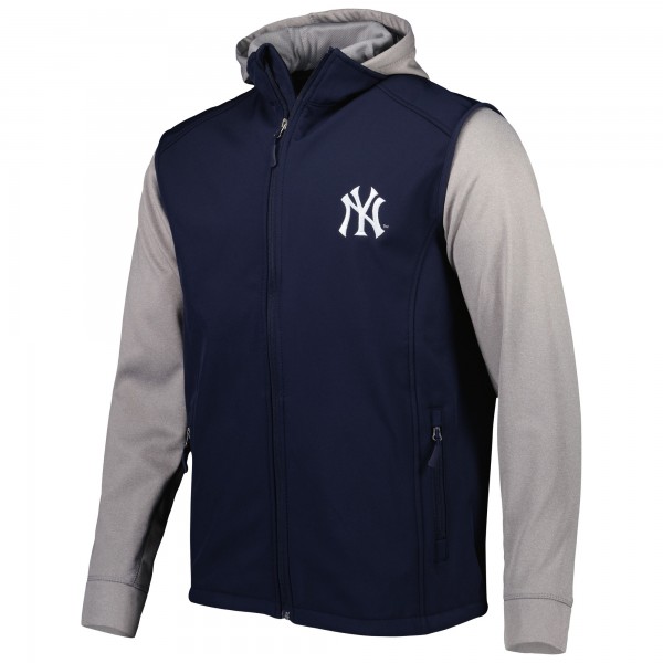 New York Yankees Dunbrooke Navy/Heather Gray Alpha Full-Zip Jacket