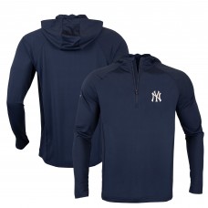 Толстовка на короткой молнии New York Yankees Levelwear Zander Insignia Core - Navy