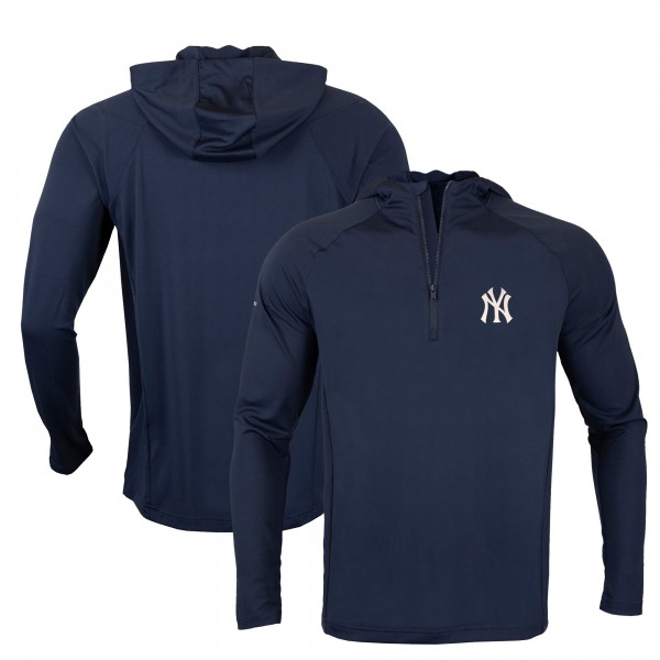 Толстовка на короткой молнии New York Yankees Levelwear Zander Insignia Core - Navy