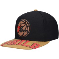 Бейсболка Philadelphia 76ers Mitchell & Ness x Lids Current Reload 3.0 - Black/Tan