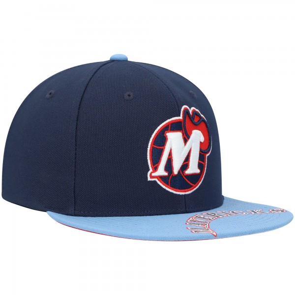 Бейсболка Dallas Mavericks Mitchell & Ness x Lids Hardwood Classics Reload 3.0 - Navy/Light Blue