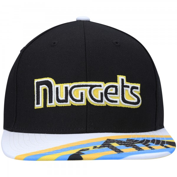 Бейсболка Denver Nuggets Mitchell & Ness x Lids Hardwood Classics Reload 3.0 - Black/Gold
