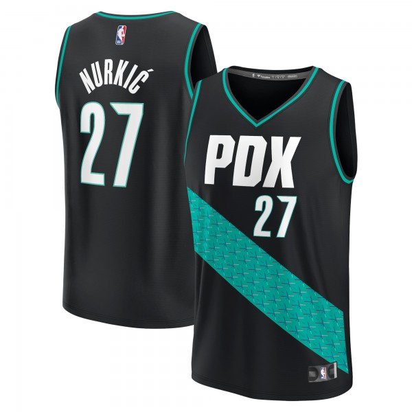 Игровая форма  Jusuf Nurkic Portland Trail Blazers 2022/23 Fastbreak - City Edition - Black
