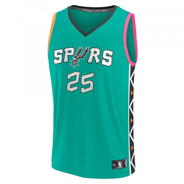 Игровая форма  Jakob Poeltl San Antonio Spurs Unisex 2022/23 Fastbreak - City Edition - Turquoise