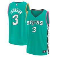 Игровая форма  Keldon Johnson San Antonio Spurs Unisex 2022/23 Fastbreak - City Edition - Turquoise