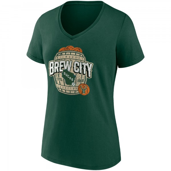 Футболка Milwaukee Bucks Women's Hometown Collection Brew City - Hunter Green