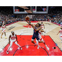 Unsigned Philadelphia 76ers Tyrese Maxey Fanatics Authentic 2022 NBA Playoffs Round One Reverse Layup Versus Raptors Photograph