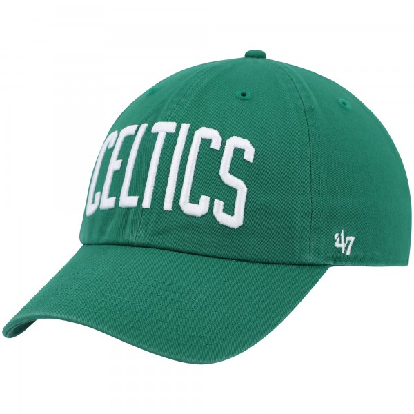 Бейсболка Boston Celtics 47 Kelly Green Clean Up Wordmark