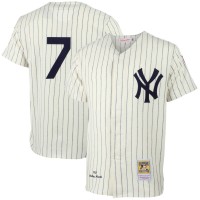 Джерси New York Yankees Mickey Mantle Mitchell & Ness Cream 1951 Cooperstown Collection Authentic