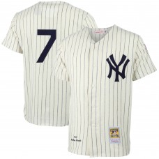 Джерси New York Yankees Mickey Mantle Mitchell & Ness Cream 1951 Cooperstown Collection Authentic