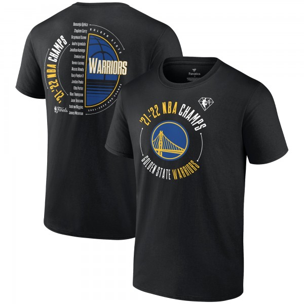 Футболка Golden State Warriors 2022 NBA Finals Champions Drive List Roster - Black
