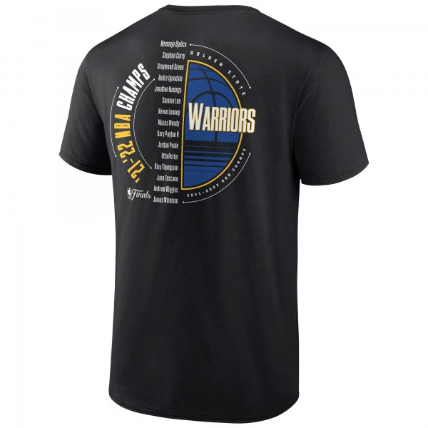 Футболка Golden State Warriors 2022 NBA Finals Champions Drive List Roster - Black
