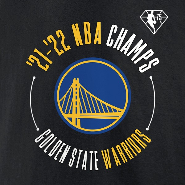 Футболка Golden State Warriors 2022 NBA Finals Champions Drive List Roster - Black
