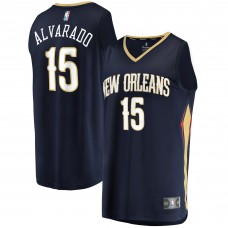 Jose Alvarado New Orleans Pelicans 2021/22 Fast Break Replica Jersey - Icon Edition - Navy