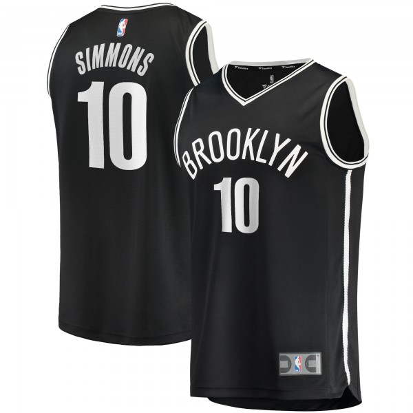 Игровая джерси Youth Brooklyn Nets Ben Simmons Black 2021/22 Fast Break Replica - Icon Edition