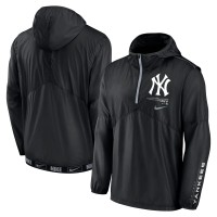Ветровка на короткой молнии New York Yankees Nike Authentic Night Game Performance - Black