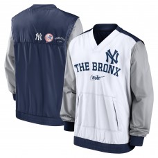 Кофта New York Yankees Nike Rewind Warmup V-Neck - White/Navy