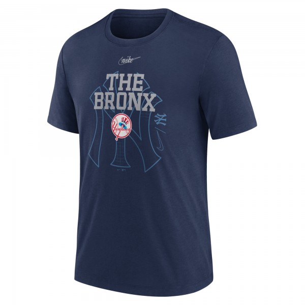 New York Yankees Nike Navy Rewind Retro Tri-Blend T-Shirt